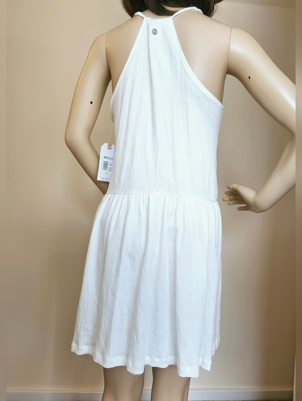 NWT ROXY LaPointe Beaches Embroidered Racerback White Dress M - Picture 12 of 12